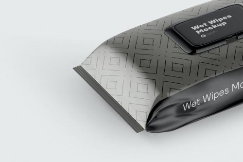 Wet Wipes Pack With Plastic Mockup Wet Wipes Pack With Plastic Mockup