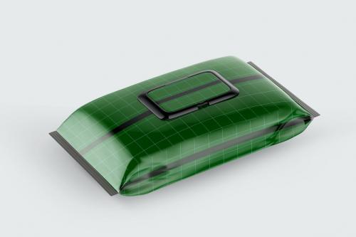 Wet Wipes Pack With Plastic Mockup Wet Wipes Pack With Plastic Mockup