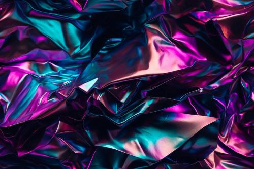 Iridescent Crumpled Foil Seamless Backgrounds