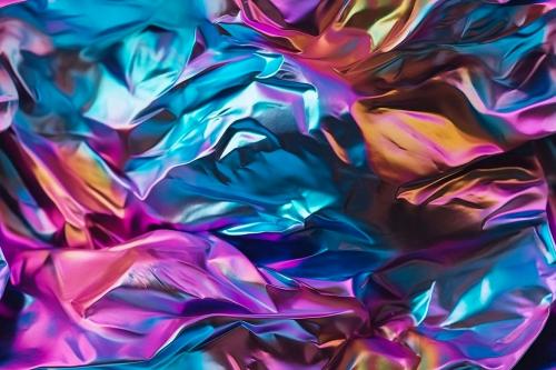 Iridescent Crumpled Foil Seamless Backgrounds