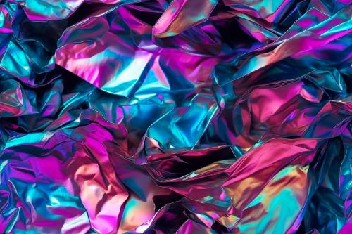 Iridescent Crumpled Foil Seamless Backgrounds