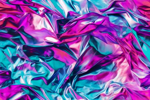 Iridescent Crumpled Foil Seamless Backgrounds