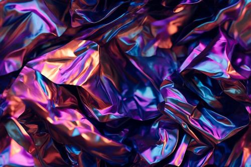 Iridescent Crumpled Foil Seamless Backgrounds