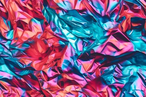 Iridescent Crumpled Foil Seamless Backgrounds