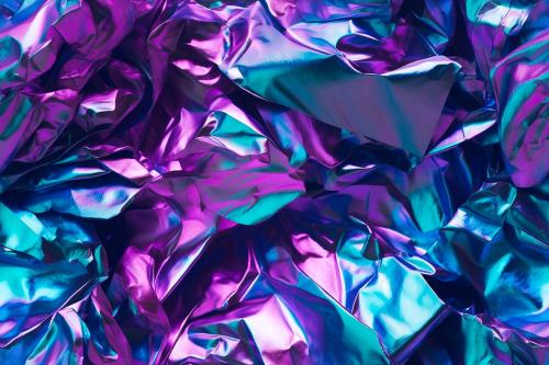 Iridescent Crumpled Foil Seamless Backgrounds