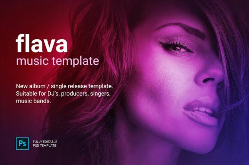 Flava - Music album / single promo site template