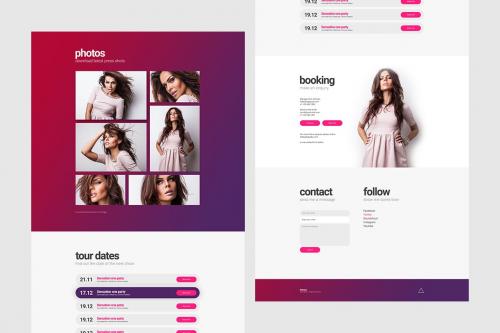 Flava - Music album / single promo site template