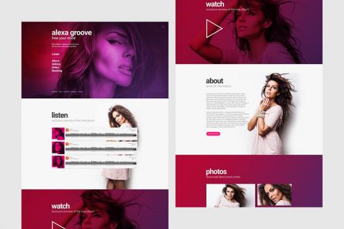 Flava - Music album / single promo site template