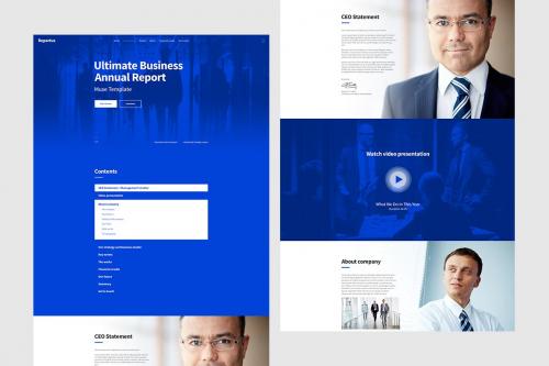 Reportus - Annual Report Website PSD Template