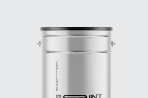 Matallic Paint Bucket Mockup