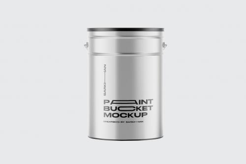 Matallic Paint Bucket Mockup