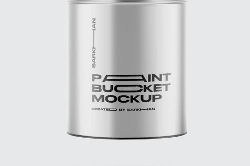 Matallic Paint Bucket Mockup