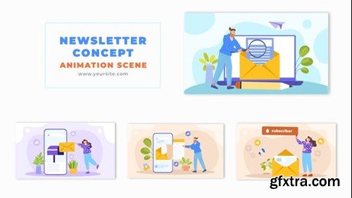 Videohive Email Marketing Newsletters Concept Vector Animation Scene 49457652