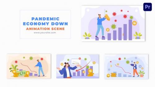 Flat Design Showing an Economic Downturn Animation Scene - 49480755