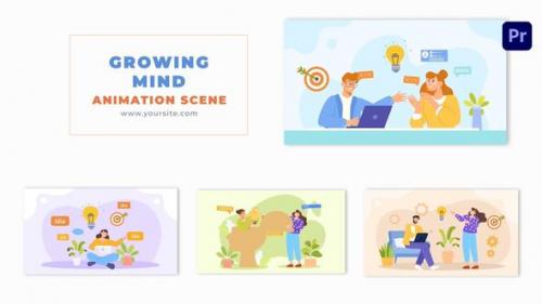 Growing Mind 2D Character Stock Art Animation Scene - 49480797