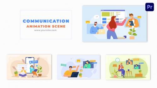 Online Communication Vector Design Character Animation Scene - 49480802