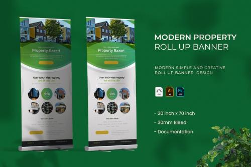 Modern Property Roll Up Banner