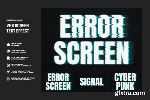 VHS Screen Text Effect PSXYTF4 VHS Screen Text Effect PSXYTF4