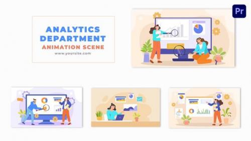 Data Analytics Flat 2D Character Art Animation Scene - 49480820