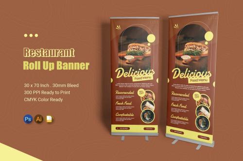 Restaurant Roll Up Banner