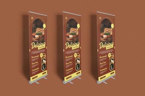 Restaurant Roll Up Banner