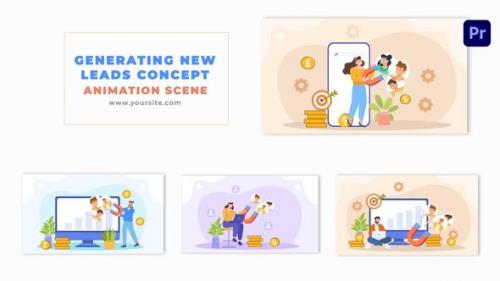 Lead Generation Concept Stock Animation Scene - 49480989