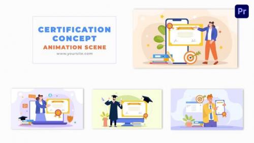 Digital Cartoon Design Certification Concept Animation Scene - 49481002