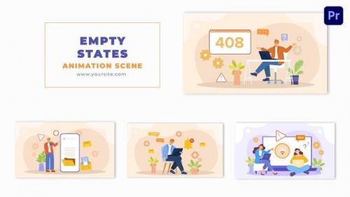 Empty States Concept 2D Graphic Design Animation Scene - 49481019