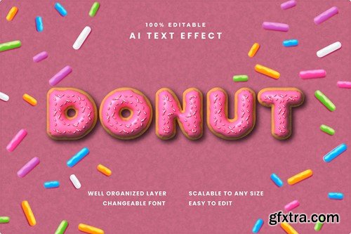 Donut Text Effect QFTNPCV Donut Text Effect QFTNPCV