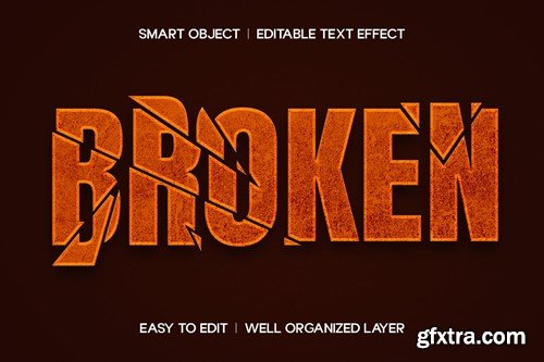 Broken Text Effect NYH7HD2 Broken Text Effect NYH7HD2