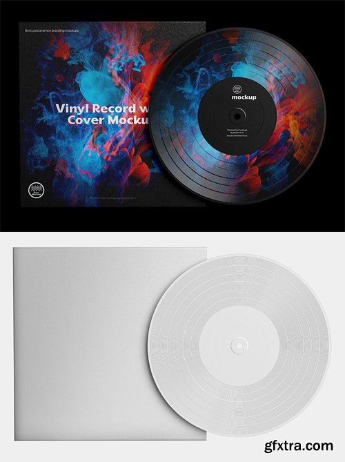 Music Vinyl Record PSD Mockup Template