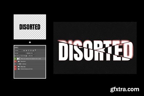 Disorted Grain Text Effect UNPTJKY Disorted Grain Text Effect UNPTJKY