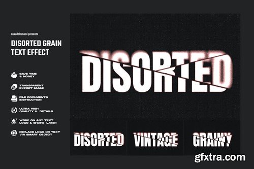 Disorted Grain Text Effect UNPTJKY Disorted Grain Text Effect UNPTJKY