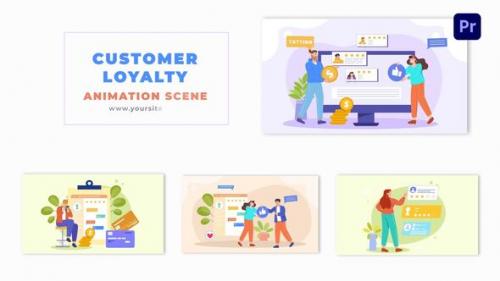 Customer Loyalty Concept Flat Character Animation Scene - 49481671