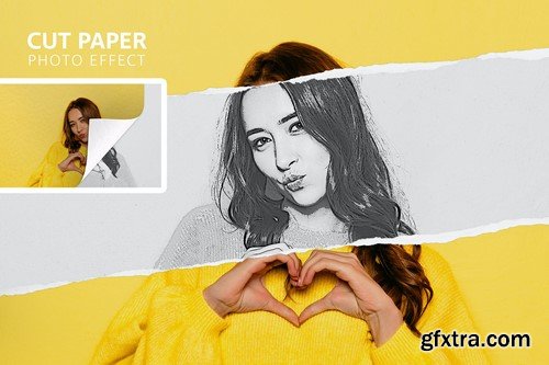 Cut Paper Photo Effect EXZEBQB