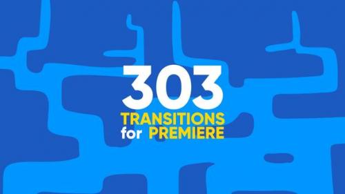 303 Cartoon Transitions // MOGRT - 45917112