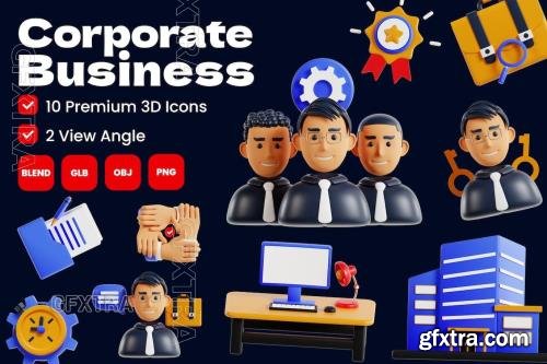 Corporate Business 3D Icon LL7JKYT