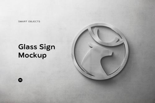 Glass Sign Mockup Glass Sign Mockup