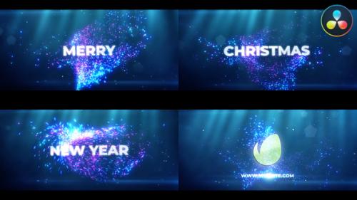 Merry Christmas Happy New Year Intro for DaVinci Resolve - 49372218
