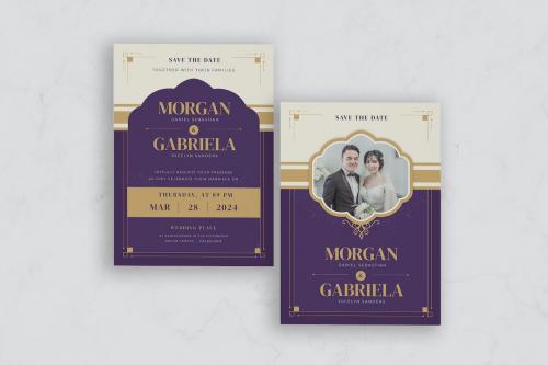 Modern Vintage Wedding Invitation Modern Vintage Wedding Invitation
