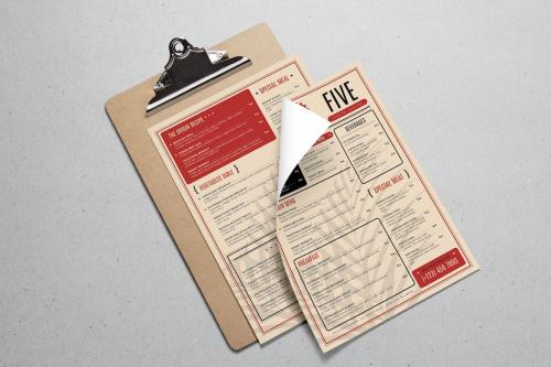 Menu Simple Classic Nine Five