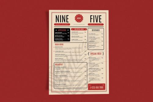 Menu Simple Classic Nine Five