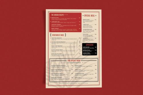 Menu Simple Classic Nine Five