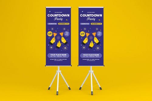 Countdown Party Roll Up Banner Countdown Party Roll Up Banner