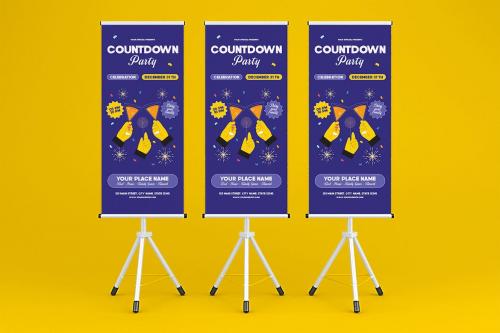 Countdown Party Roll Up Banner Countdown Party Roll Up Banner