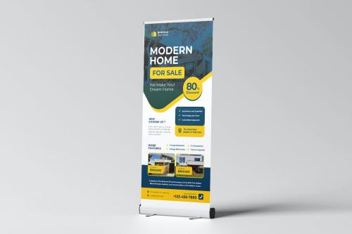 Modern Real Estate Roll Up Banner