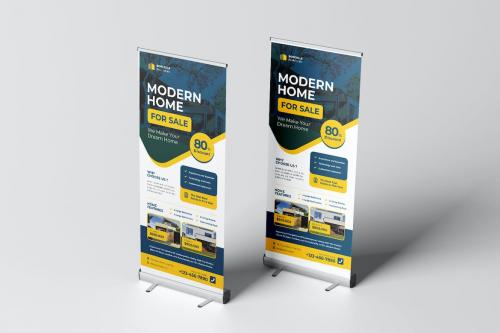 Modern Real Estate Roll Up Banner
