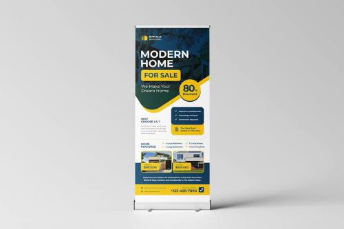 Modern Real Estate Roll Up Banner