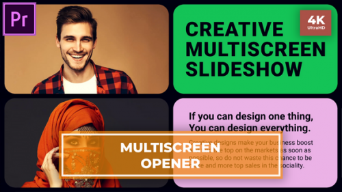 Multiscreen Opener MOGRT for Premier Pro - 49384347