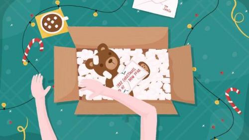 Christmas Gift Unpacking - 49384422